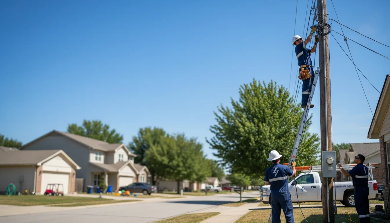 Residential electrician providing installation services in Wortham, TX